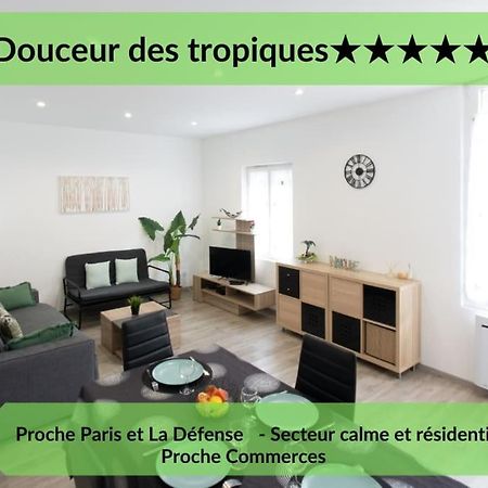 *Douceur Des Tropiques*Parisis Apartment Argenteuil Bagian luar foto