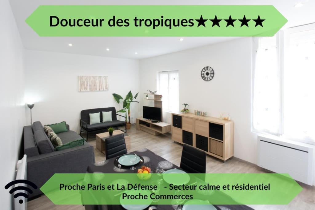 *Douceur Des Tropiques*Parisis Apartment Argenteuil Bagian luar foto